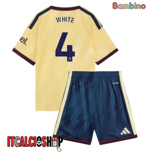 Arsenal Ben White #4 Terza Maglia Bambino 2026-27 Manica Corta (+ Pantaloni corti)